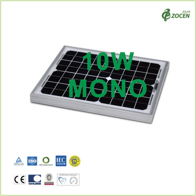 pannelli solari monocristallini 10Wp con assicurazione del certificato IEC61730/IEC61215 e del prodotto